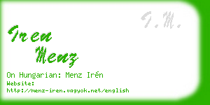 iren menz business card